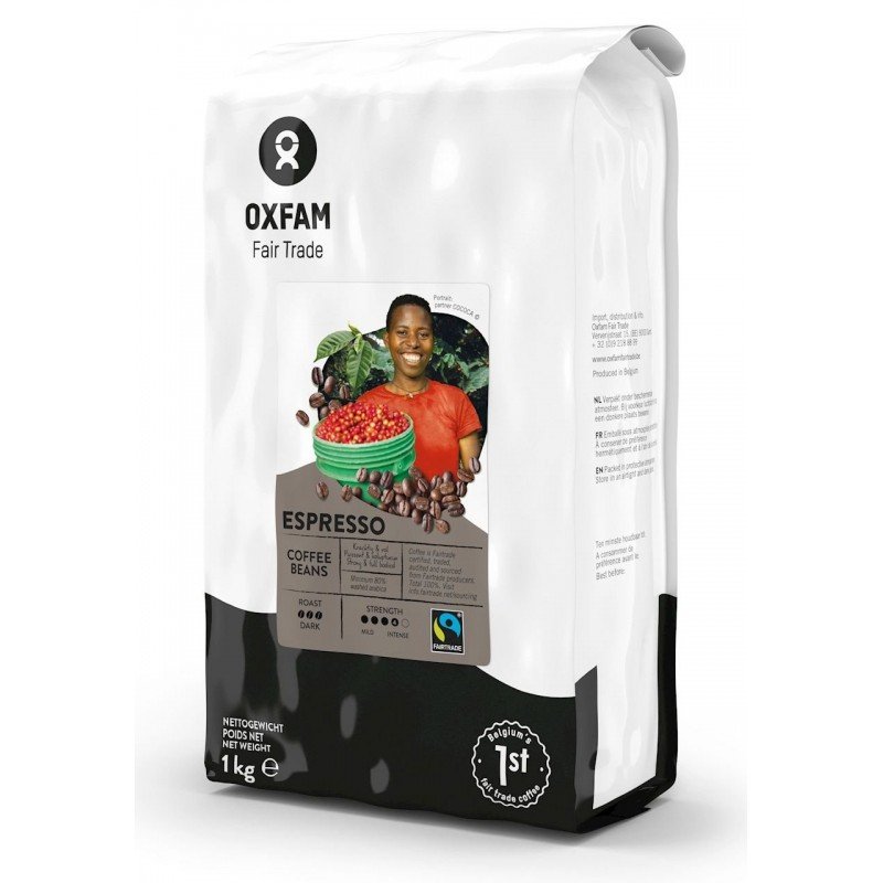 KAWA ZIARNISTA ARABICA/ROBUSTA ESPRESSO FAIR TRADE BIO 1 kg - OXFAM