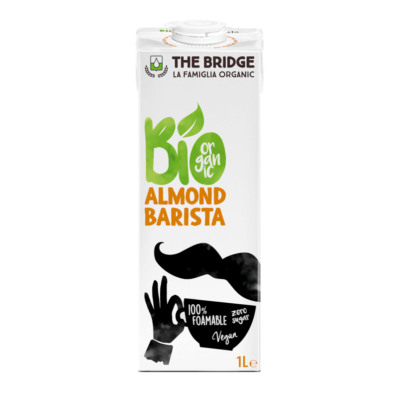NAPÓJ MIGDAŁOWY BARISTA BEZ DODATKU CUKRÓW BEZGLUTENOWY BIO 1 L - THE BRIDGE