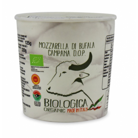 MOZZARELLA DI BUFALA (Z MLEKA BAWOLEGO) KULKA BIO 250 g (125 g) - BIOLOGICA