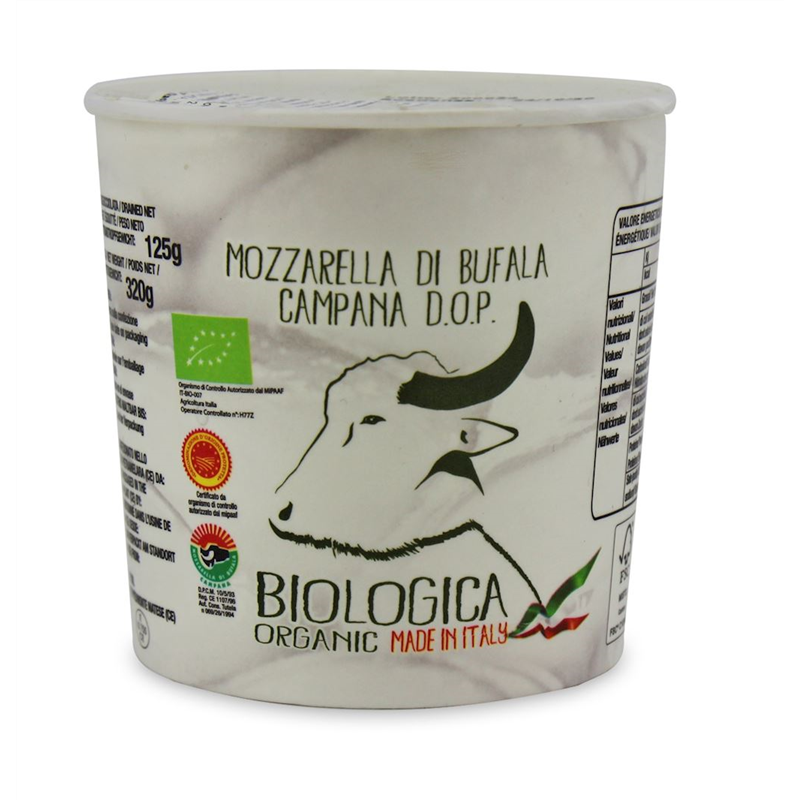 MOZZARELLA DI BUFALA (Z MLEKA BAWOLEGO) KULKA BIO 250 g (125 g) - BIOLOGICA