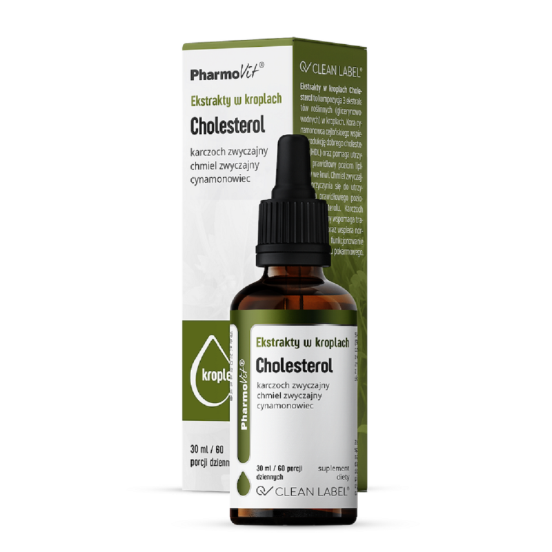 KAPSUŁKI NA PRAWIDŁOWY POZIOM CHOLESTEROLU (CHOLESTEN+) BEZGLUTENOWE 60 szt. - PHARMOVIT (HERBALLINE)