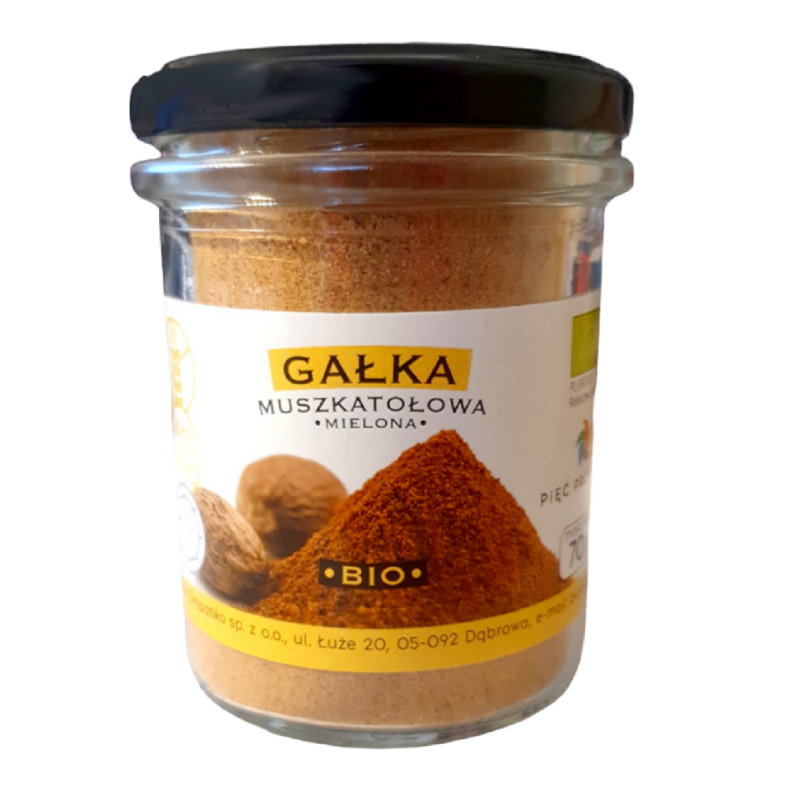 GAŁKA MUSZKATOŁOWA MIELONA BEZGLUTENOWA BIO 70 g - PIĘĆ PRZEMIAN