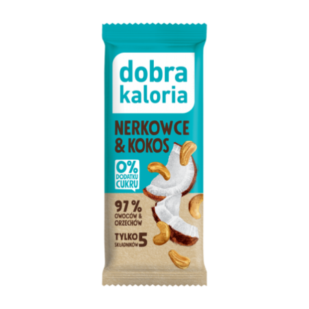 BATON DAKTYLOWY NERKOWCE & KOKOS BEZ DODATKU CUKRÓW 35 g - DOBRA KALORIA
