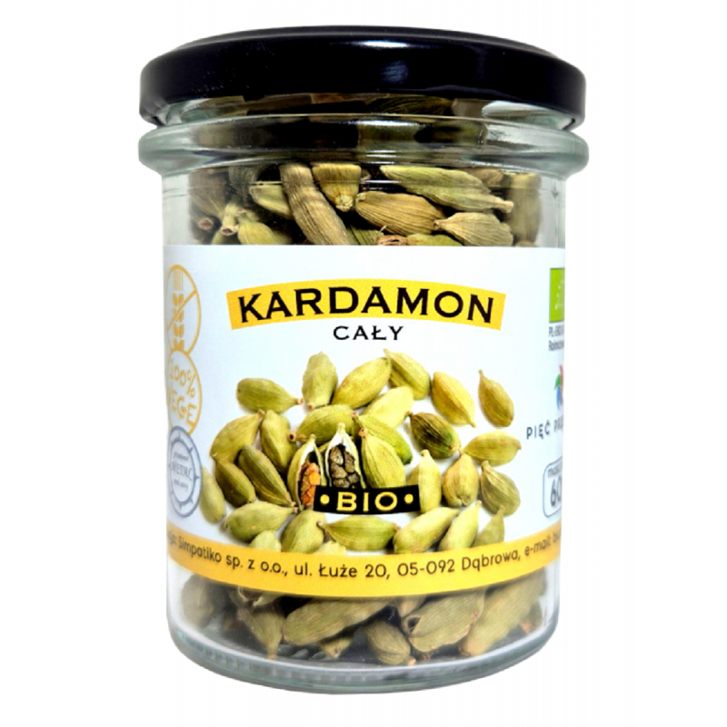 KARDAMON OWOCE BEZGLUTENOWY BIO 60 g - PIĘĆ PRZEMIAN