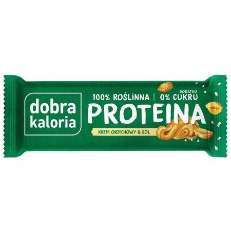 BATON PROTEINOWY KREM ORZECHOWY & SÓL BEZ DODATKU CUKRÓW 45 g - DOBRA KALORIA