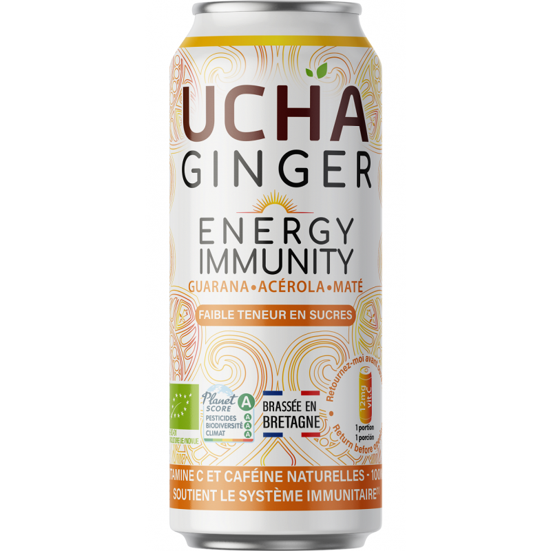 NAPÓJ ENERGETYZUJĄCY Z YERBA MATE I GUARANĄ FAIR FOR LIFE BIO 330 ml - UCHA
