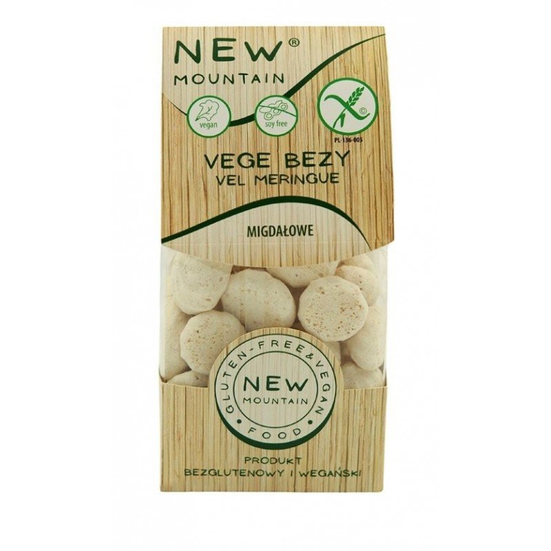 BEZY WEGAŃSKIE MIGDAŁOWE BEZGLUTENOWE 70 g - NEW MOUNTAIN