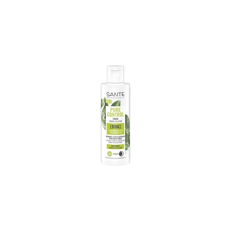 TONIK DO TWARZY KONTROLA PORÓW Z KWASEM BHA I ZIELONĄ HERBATĄ ECO 125 ml - SANTE