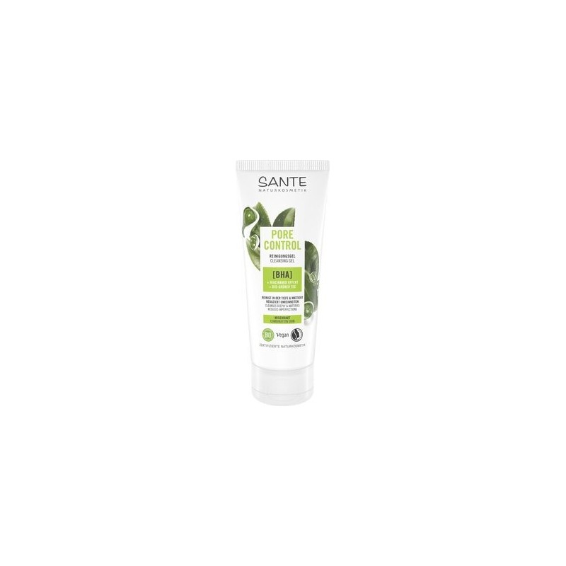 ŻEL OCZYSZCZAJĄCY DO MYCIA TWARZY KONTROLA PORÓW Z KWASEM BHA I ZIELONĄ HERBATĄ ECO 100 ml - SANTE