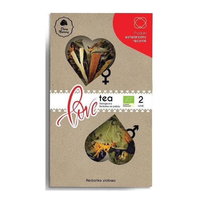 HERBATKA NA PATYKU DLA PAR - LOVE TEA BIO (2 SZT.) (2 x 3,5 g) 7 g - DARY NATURY (PRODUKT SEZONOWY)