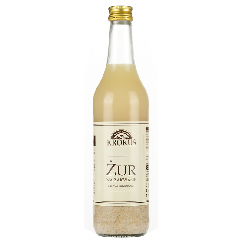ŻUR NA ZAKWASIE NIEPASTERYZOWANY 480 ml - KROKUS