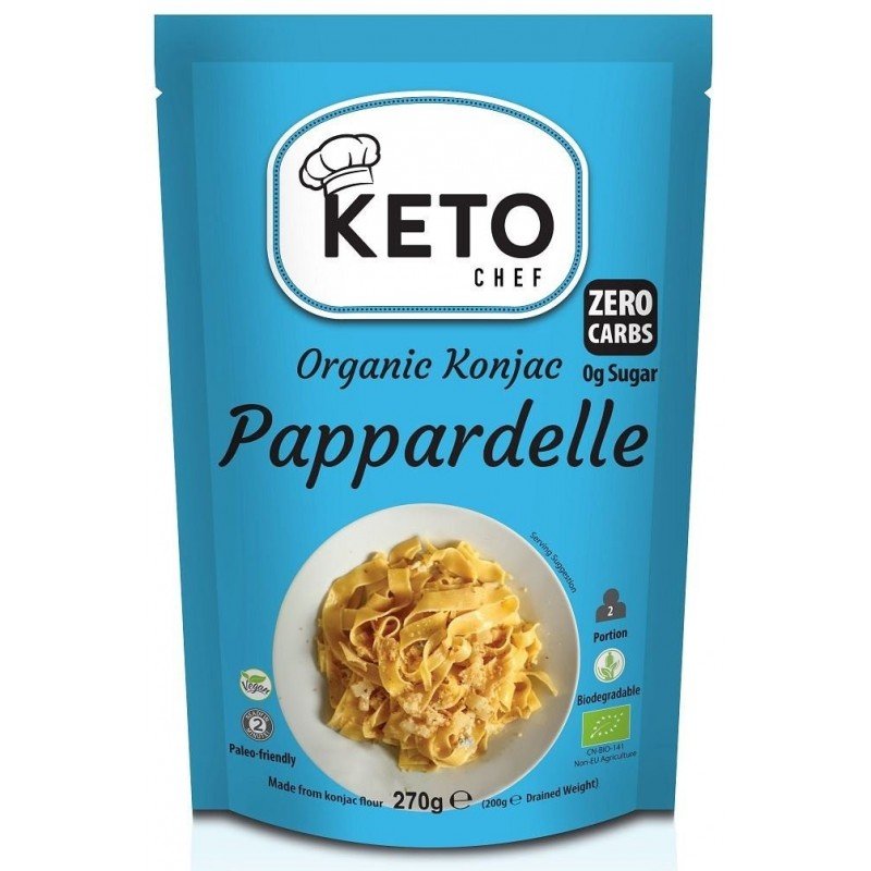 MAKARON (KONJAC) TYPU NOODLE PAPPARDELLE BEZGLUTENOWY BIO 270 g (200 g) - KETO CHEF (BETTER THAN FOODS)