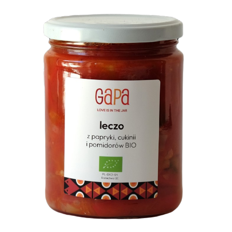 LECZO Z POMIDORÓW, PAPRYKI I CUKINII BIO 450 g - GAPA