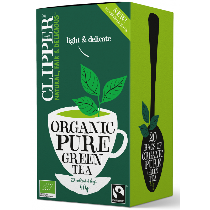 HERBATA ZIELONA FAIR TRADE BIO (250 x 2,0 g) 500 g - CLIPPER