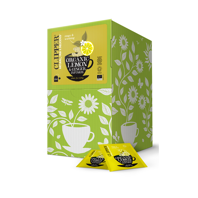 HERBATKA Z IMBIREM I CYTRYNĄ BIO (250 x 2,5 g) 625 g - CLIPPER