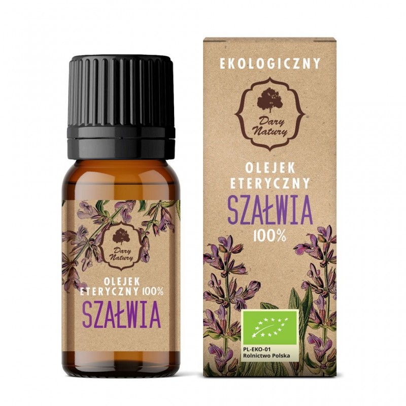 OLEJEK ETERYCZNY SZAŁWIA BIO 10 ml - DARY NATURY