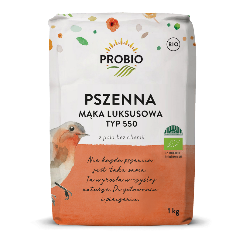MĄKA PSZENNA LUKSUSOWA TYP 550 BIO 1 kg - PROBIO