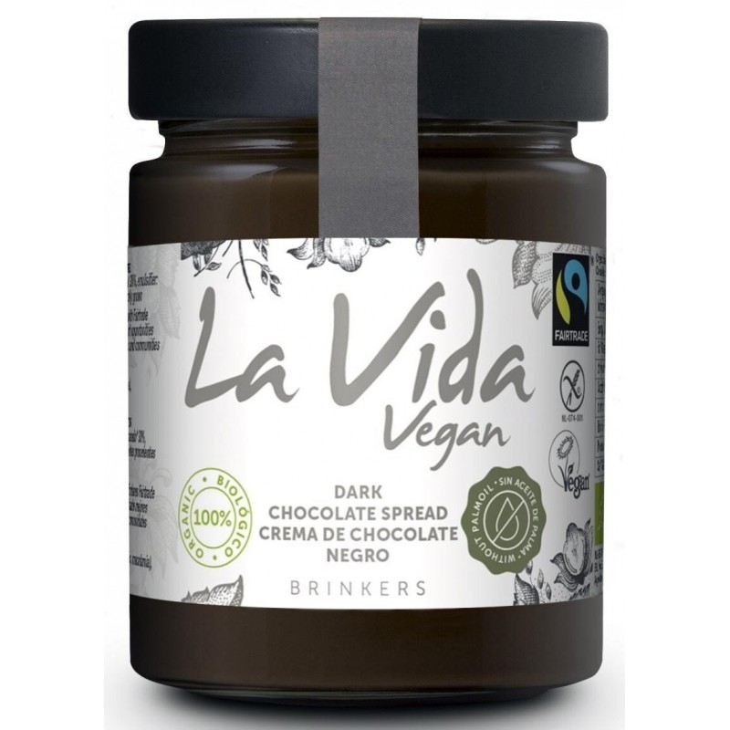 KREM Z CIEMNEJ CZEKOLADY BEZGLUTENOWY FAIR TRADE BIO 270 g - LA VIDA