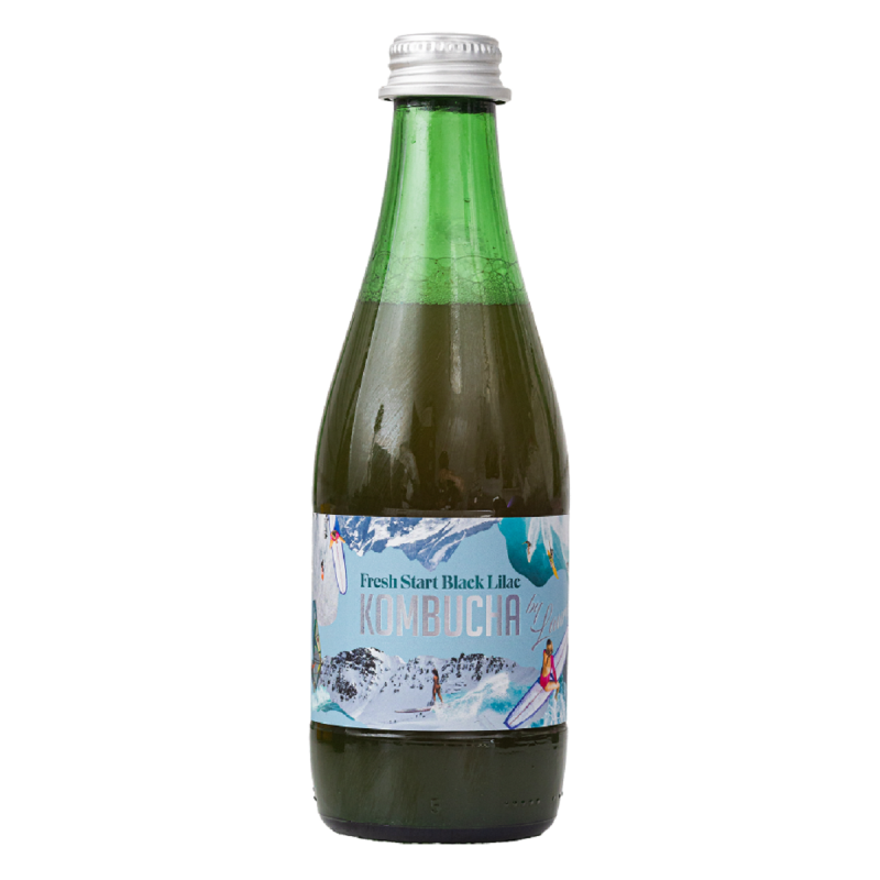 KOMBUCHA O SMAKU KWIATÓW CZARNEGO BZU (FRESH START BLACK LILAC) BIO 330 ml - KOMBUCHA BY LAURENT