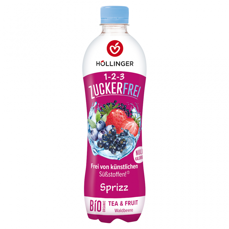 NAPÓJ GAZOWANY O SMAKU OWOCÓW LEŚNYCH BEZ CUKRU BIO 500 ml - HOLLINGER
