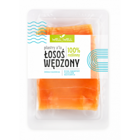 ŁOSOŚ WĘDZONY ROŚLINNY PLASTRY 100 g - WELL WELL