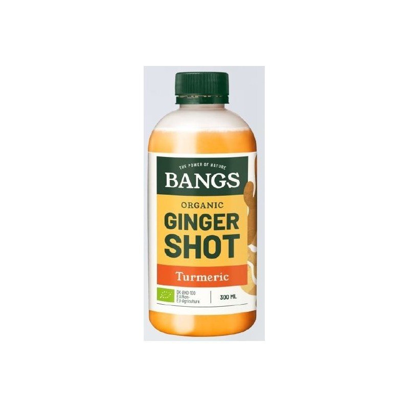 SHOT IMBIROWY Z KURKUMĄ BEZ DODATKU CUKRU BIO 300 ml - BANGS