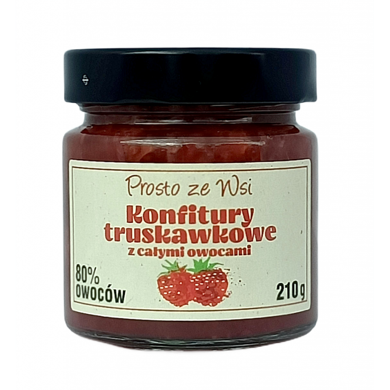 KONFITURA EKSTRA Z TRUSKAWEK Z CAŁYMI OWOCAMI 210 g - PROSTO ZE WSI