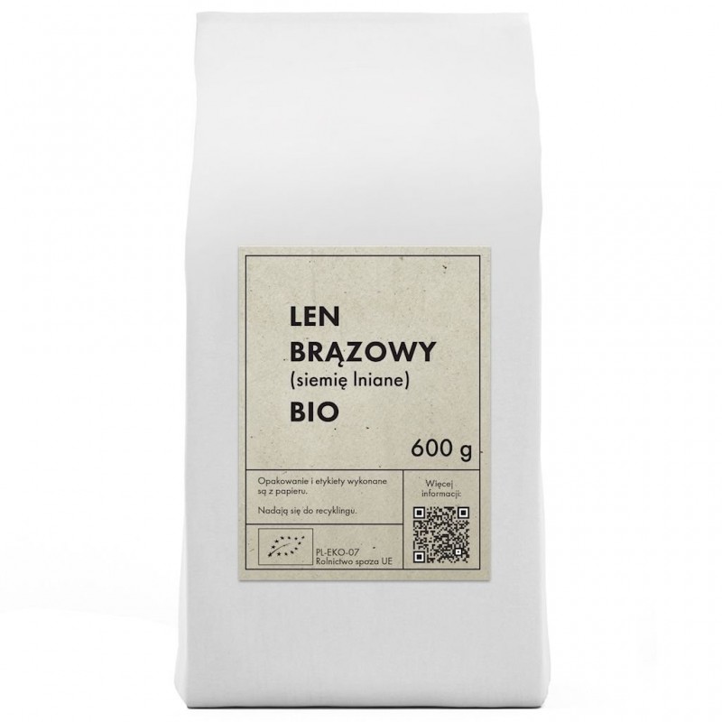 LEN BRĄZOWY (SIEMIĘ LNIANE) BIO 600 g - THE PLANET