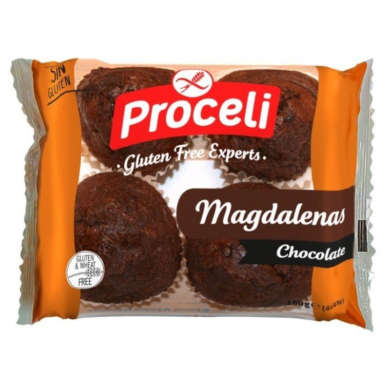 Babeczki magdalenas czekoladowe BEZGL. 180 g - PROCELI