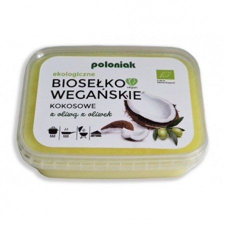 BIOSEŁKO WEGAŃSKIE KOKOSOWE Z OLIWĄ Z OLIWEK BIO 200 g - POLONIAK