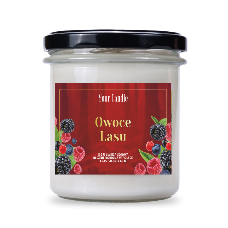 ŚWIECA SOJOWA ZAPACHOWA OWOCE LASU 300 ml - YOUR CANDLE