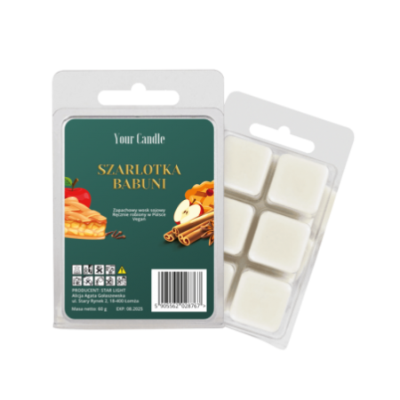 WOSK ZAPACHOWY SOJOWY SZARLOTKA BABUNI (6 x 10 g) 60 g - YOUR CANDLE (PRODUKT SEZONOWY)