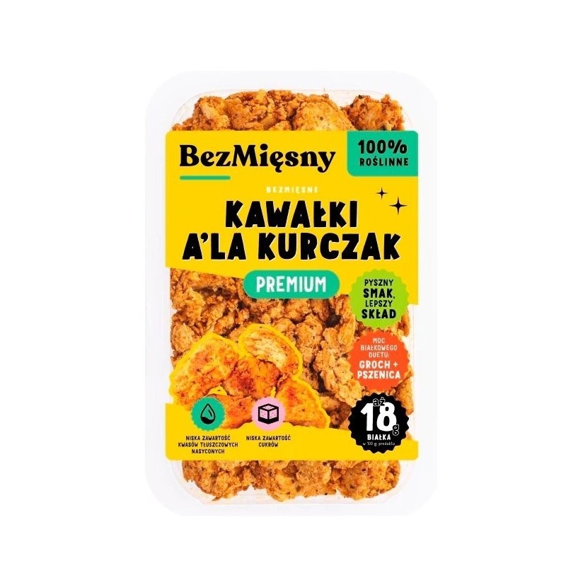 Bezmięsne Kawałki a'la Kurczak Premium 150g - BEZMIĘSNY MIĘSNY