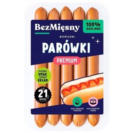 Bezmięsne Parówki Premium 160g - BEZMIĘSNY MIĘSNY