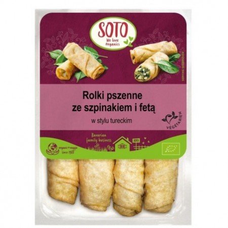 Borek- rolki pszenne ze szpinakiem i fetą BIO 190 g - SOTO
