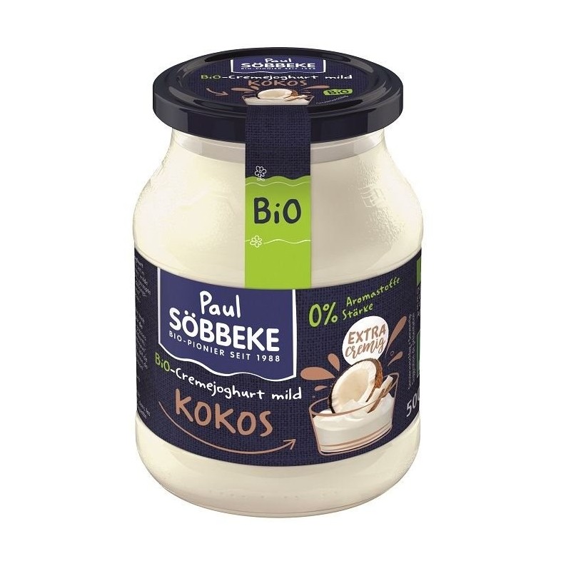 JOGURT KREMOWY KOKOSOWY BIO 500 g (SŁOIK) - SOBBEKE