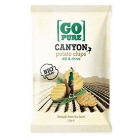 Chipsy z koperkiem i szczypiorkiem BEZGL. BIO 125 g - GO PURE