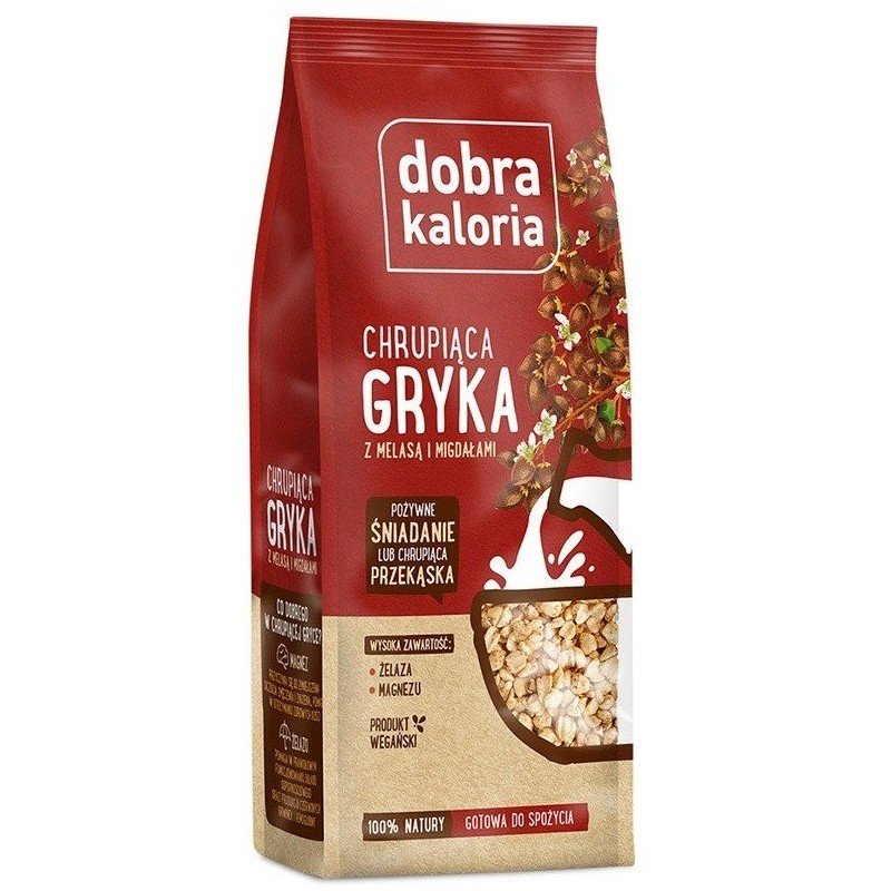 Chrupiąca gryka z melasą i migdałami 100 g - DOBRA KALORIA