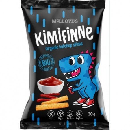 Chrupki kukurydziane o smaku ketchupowym BEZGL. BIO 30 g - KIMIFINNE