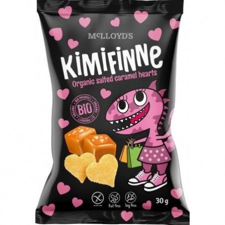 Chrupki kukurydziane o smaku słonego karmelu BEZGL. BIO 30 g - KIMIFINNE