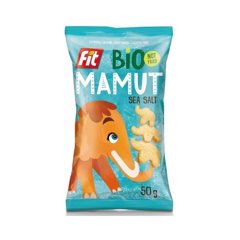 Chrupki kukurydziane z solą morską BEZGL. BIO 50 g Bio Mamut - BIO MAMUT
