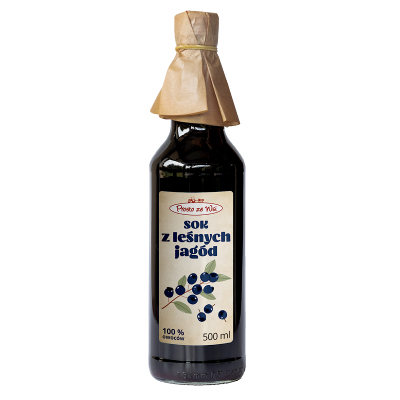 SOK Z LEŚNYCH JAGÓD 500 ml - PROSTO ZE WSI