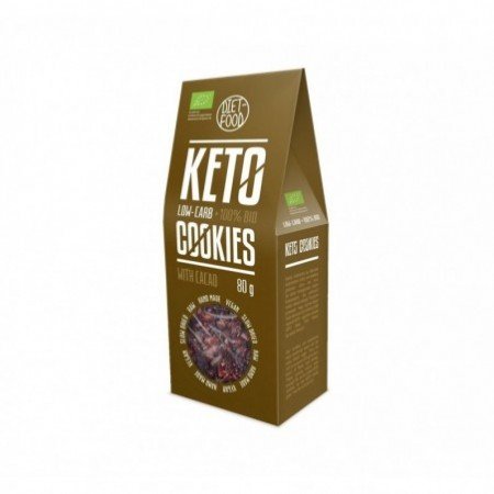 Ciasteczka KETO z kakao BIO 80 g - DIET FOOD