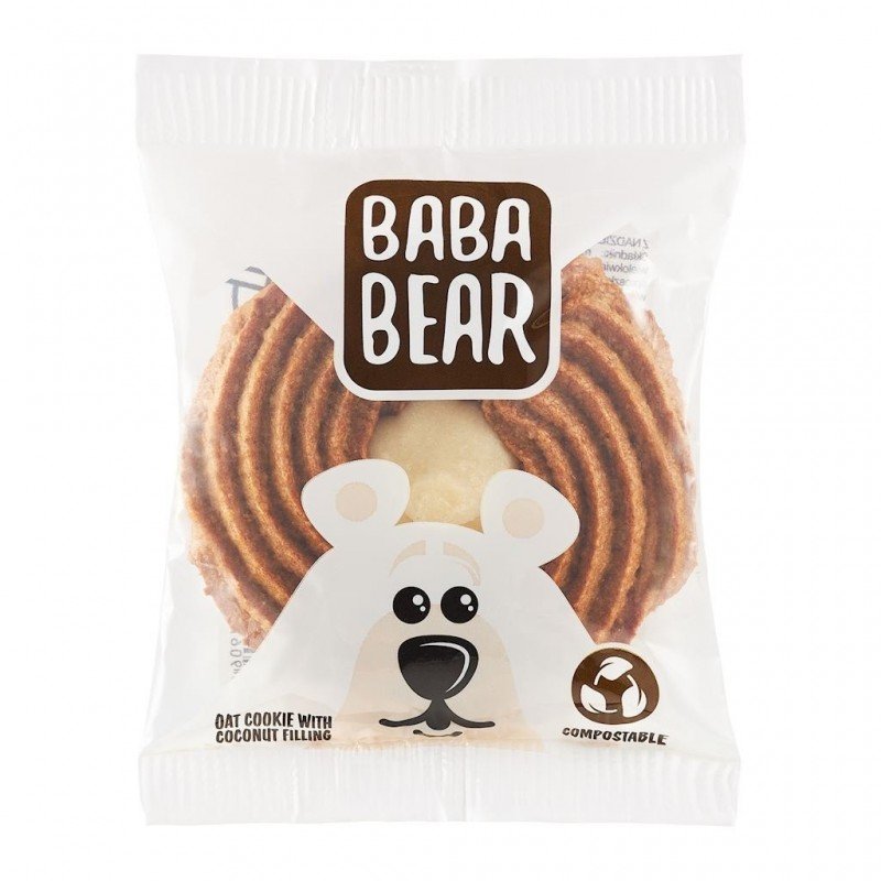 CIASTKO OWSIANE Z NADZIENIEM KOKOSOWYM 50 g - BABA BEAR