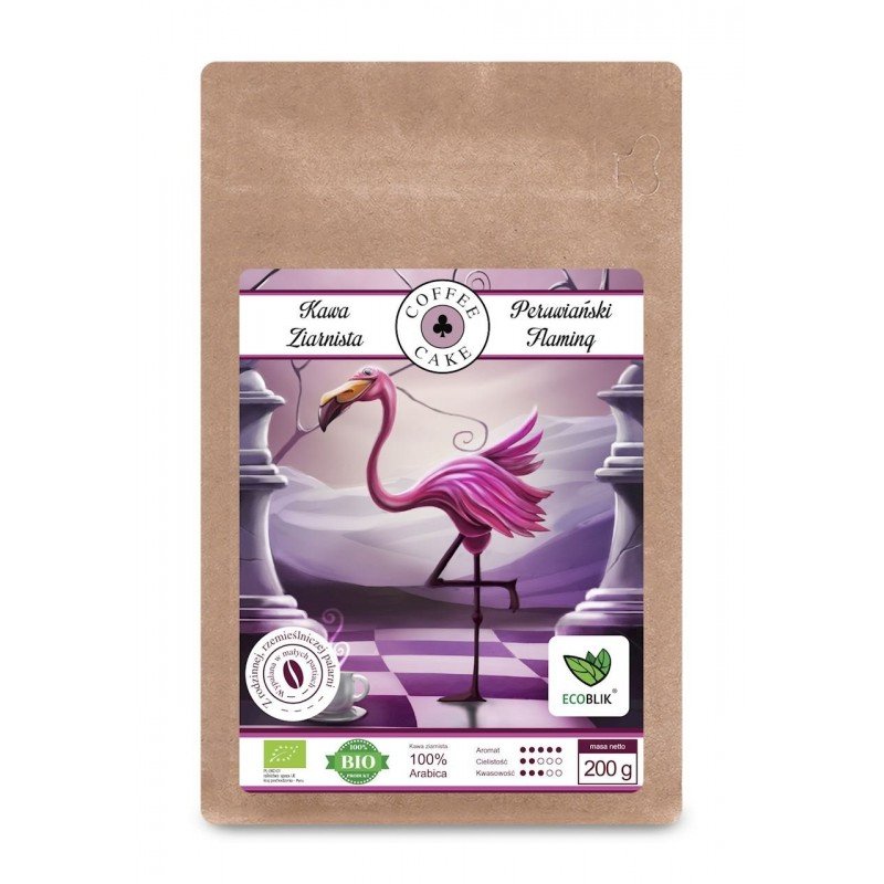 KAWA ZIARNISTA ARABICA PERUWIAŃSKI FLAMING BIO 200 g - ECOBLIK