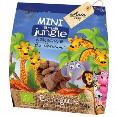 Ciastka kakaowe mini jungle BIO 100g - ANIA BIO