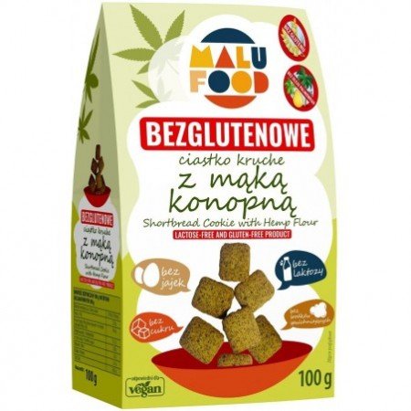 Ciastka kruche z maką konopną BEZGL. B/C 100 g - MALU FOOD