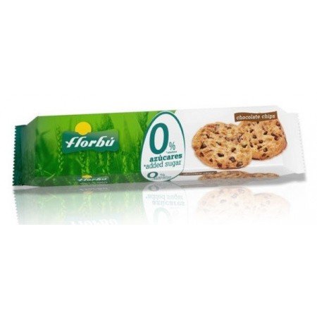Ciastka z kawałkami czekolady bez dodatku cukru 120g - FLORBU
