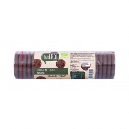 Ciastka z kawałkami czekolady wegańskie BIO 250 g - EUREKO