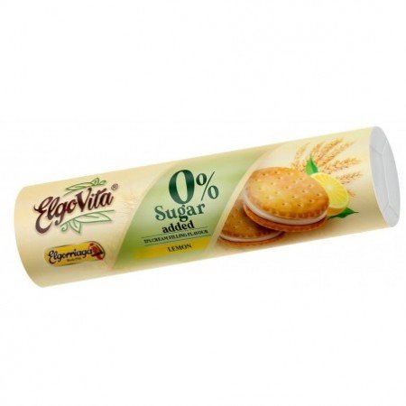 Ciastka-markizy z kremem o smaku cytrynowym B/C 180g - ELGOVITA